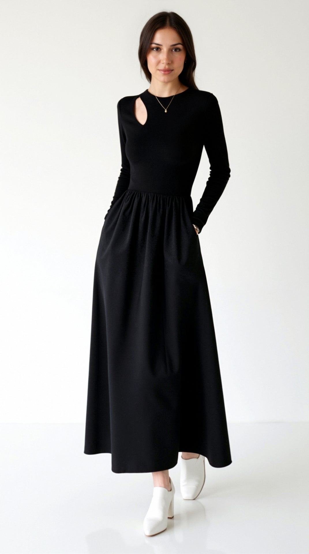 Meliora | Long-Sleeve Cutout Maxi Dress