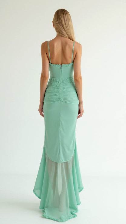 Wisterelle | Ruffled Sweetheart Maxi Gown