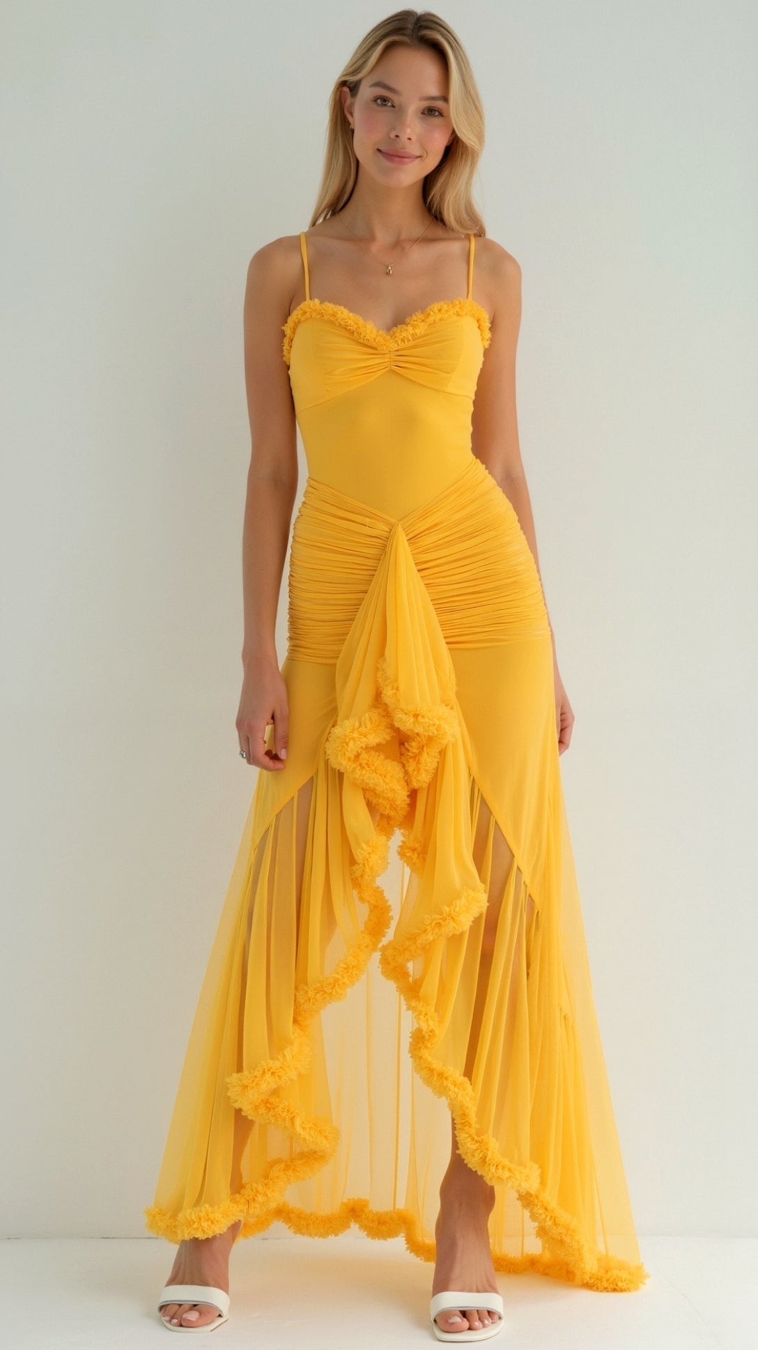 Wisterelle | Ruffled Sweetheart Maxi Gown
