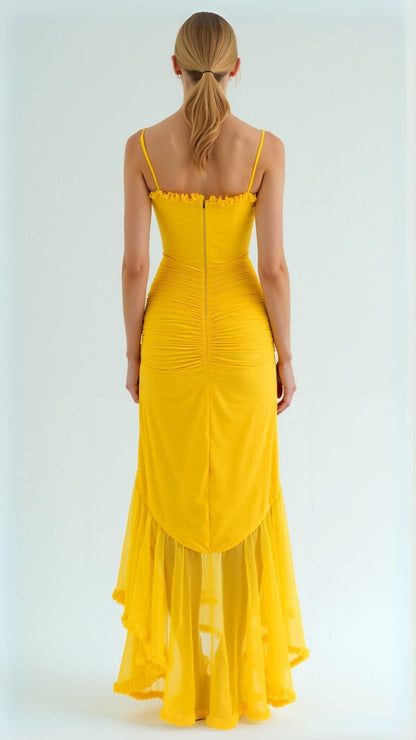 Wisterelle | Ruffled Sweetheart Maxi Gown